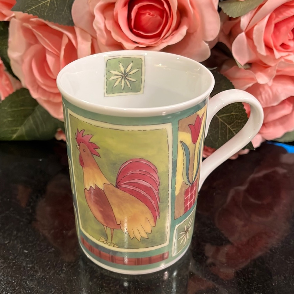 China Mug - Pastel Colored Rooster Mug
